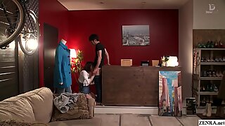 Japanese risky sex hold the moan clothing shop foreplay
