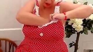 Granny Gets her Breast Out for the Boys
